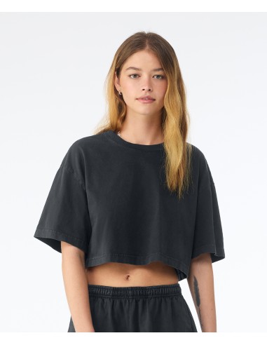 BEL-6882GD-Womens Heavyweight Washed Cropped Tee